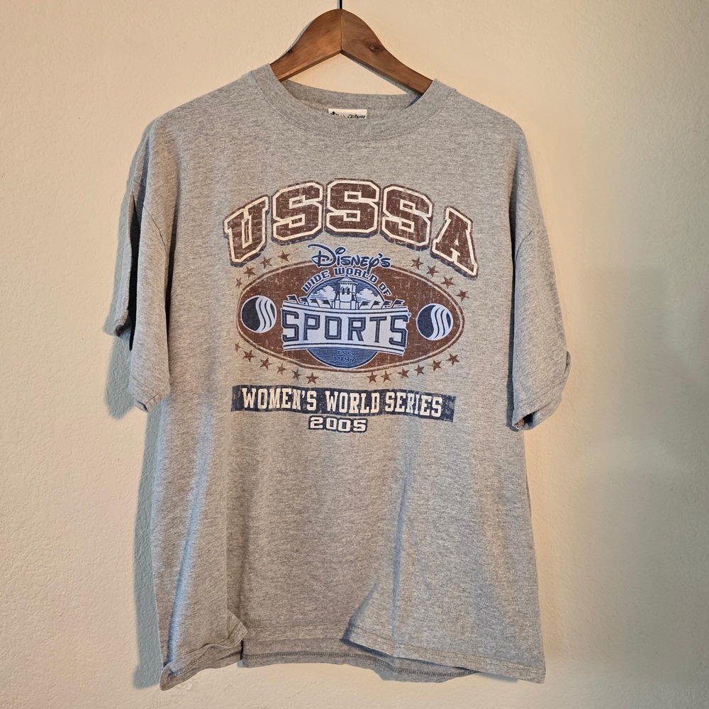 Disney Wide World of Sports USSSA Womens World Series 2005 T-Shirt Gray XL - Picture 2 of 6